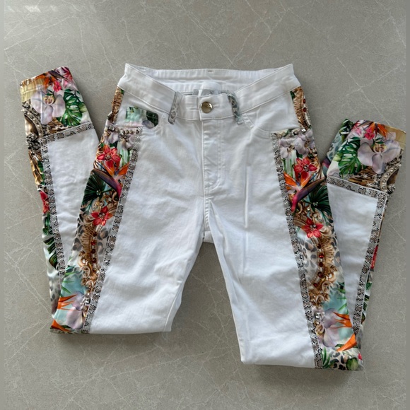 Nice Istambul Cotton and Lycra Pants with Stone Embellishments - Picture 3 of 11